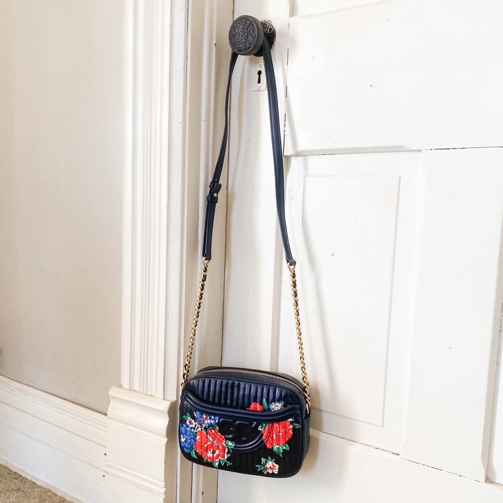 Tory Burch Floral Print Camera Bag-EUC!